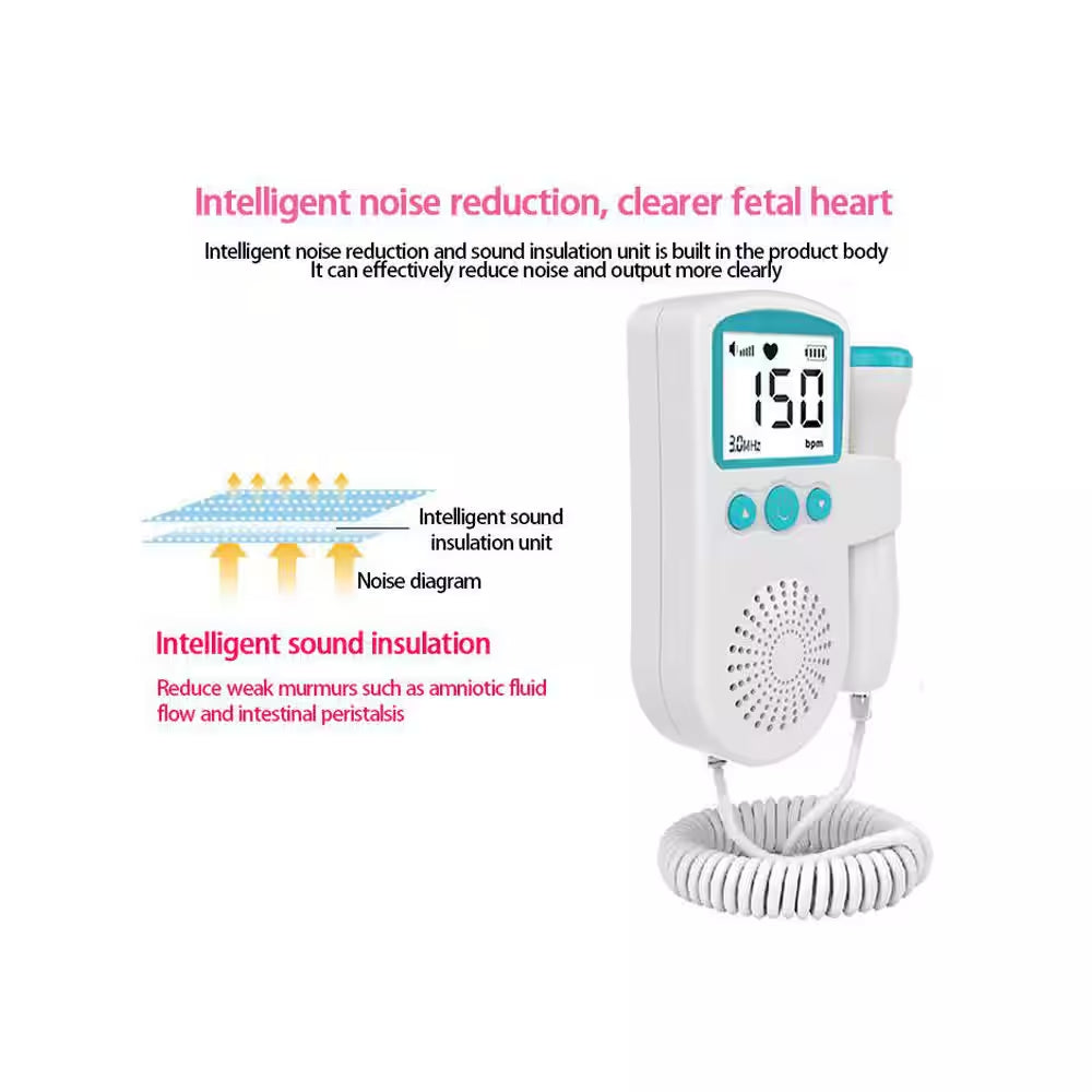 Fetal Heart Rate Monitor Home Pregnancy Baby Fetal Sound Heart Rate Detector in Green