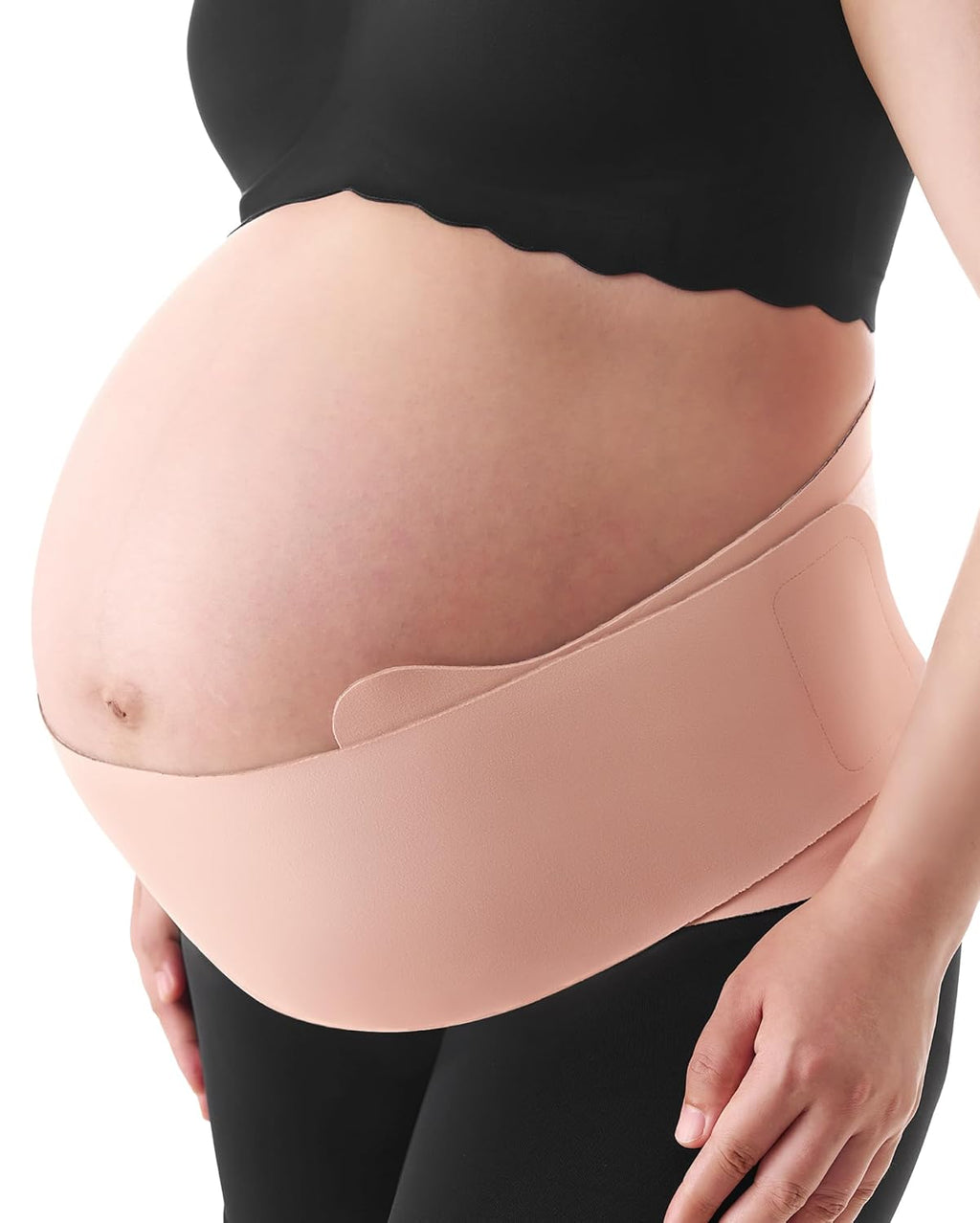 Belly Band for Pregnant Women, Ergonest Back Support Maternity Belt | Breathable One-Piece Belly Band, Easy On/Off, Adjustable, Discreet under Clothes, for Small/Round/High-Carrying Belly